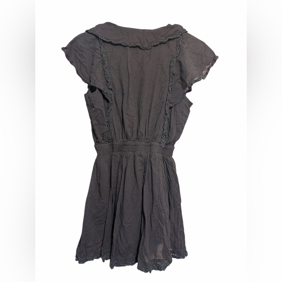 Spell Black Ruffle Lace Trim Mini Dress Size M Boho Byron Bay - Picture 4 of 7